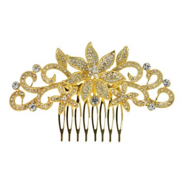 Haarspeld Sierkam Opsteekkam 11cm - Bloemvorm - Strass, Handtassen en Accessoires, Nieuw