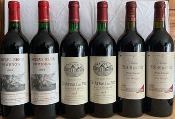 1994 x 2 Chateau de Pez 2002 x 2 Chateau Tour de Pez & 1993, Verzamelen, Nieuw