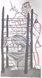 Spotprent over de mislukking van de ontwapening door de v..., Verzenden