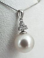 Pendentif - 18 carats Or blanc Perle - Diamant - South Sea,