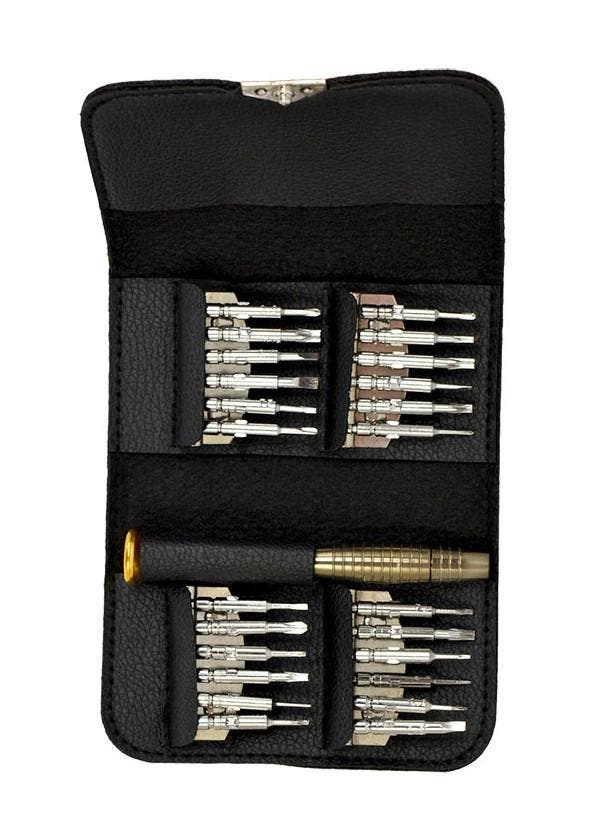 Schroevendraaiers reparatieset in etui (25 delig), Bricolage & Construction, Outillage | Autres Machines, Envoi