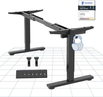 Zit sta bureau - Elektrisch - Verstelbaar - Bureauframe - Zw, Verzenden