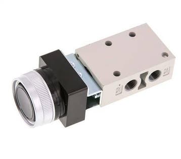 valve à bouton poussoir 3/2 G1/8 noir 0-8bar/0-112psi YPC, Verzenden