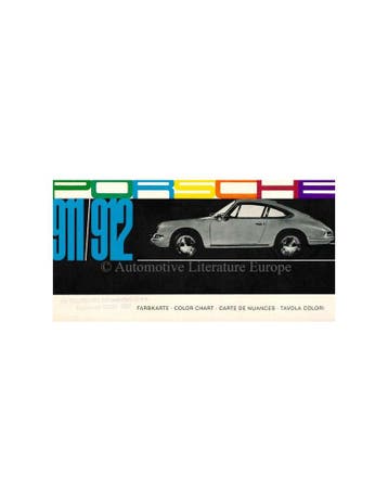 1967 PORSCHE 911 / 912 KLEURENKAART BROCHURE, Ophalen of Verzenden, Nieuw