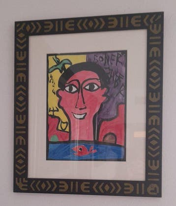 Jaber Al Mahjoub (1938-2021) - Moi et le poisson, Antiek en Kunst