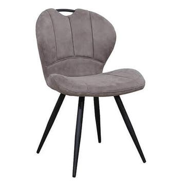 Stoelen | MIRACLE | Microvezel/Metaal | Pebble | Zwarte, Verzenden, Nieuw in verpakking