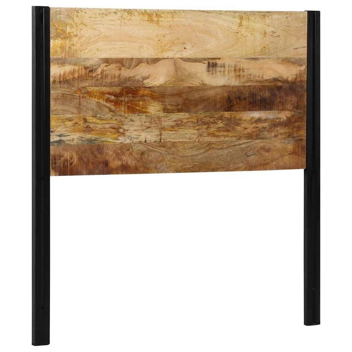 vidaXL Hoofdeinde 100 cm massief hout mango en ijzer, Maison & Meubles, Chambre à coucher | Lits, Envoi