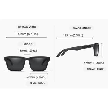 Gepolariseerde Zonnebril Unisex - Trendy Bril Shades UV400 -, Bijoux, Sacs & Beauté, Verzenden