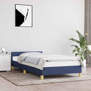 vidaXL Bedframe met hoofdeinde zonder matras 90x190 cm stof, Verzenden