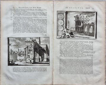 Jan Goeree (1670 – 1731) - Arco degli Argentari e Colosseo -, Antiek en Kunst