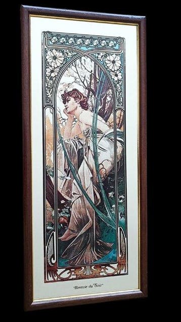 Alphonse Mucha (After) - Miroir mural (4)- Les moments de la