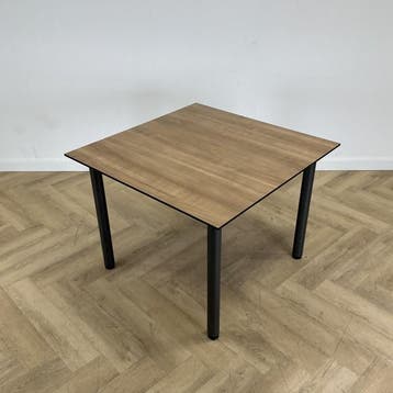 kantinetafel vierkant 100x100 cm, havanna - zwart, Gebruikt, Bureau