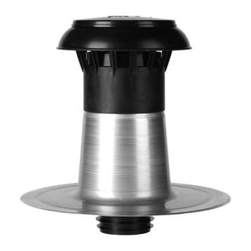 Platdak ontluchting dubbelwandig met kunststof kap Ø 70-80mm, Verzenden, Nieuw