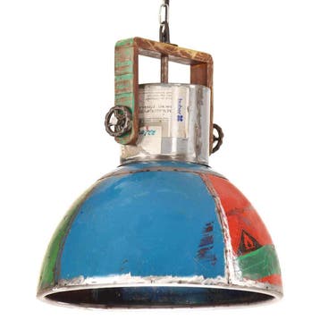 vidaXL Hanglamp industrieel rond 25 W E27 40 cm meerkleurig, Verzenden