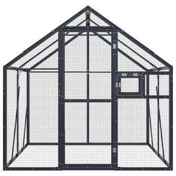vidaXL Volière 1,79x2x1,85 m aluminium antracietkleurig, Verzenden, Nieuw