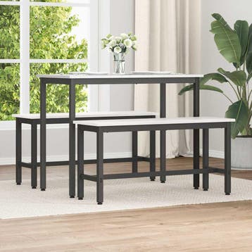 vidaXL Eetbank 100 x 32,5 x 49 cm 2 st Massief grenenhout, Verzenden