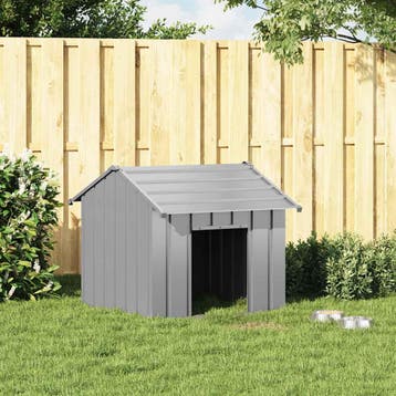 vidaXL Hondenhok met dak 85x107x81 cm gegalvaniseerd staal, Verzenden, Nieuw