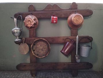 Assiette murale - Espositore ANTICO del 800 Porta Oggetti in
