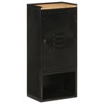 vidaXL Badkamerkast 40x27x90 cm ijzer en massief mangohout, Verzenden
