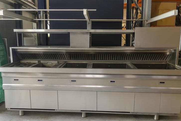 Nog te reviseren - Kiremko visbakwand 3x vis 2x friet Gas, Zakelijke goederen, Horeca | Keukenapparatuur, Ophalen of Verzenden
