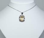 - Art nouveau - argent 900 - 6,00 ct citrine naturelle -