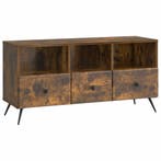 vidaXL TV Kast met lade Gerookt eiken 102 x 34,5 x 50 cm, Verzenden, Nieuw