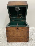 Cercueil - Bois, Verre - Boîte à liqueur antique