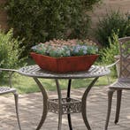 vidaXL Tuin Plantpot Roestig 50 x 50 x 15 cm Cortenstaal, Tuin en Terras, Verzenden, Nieuw
