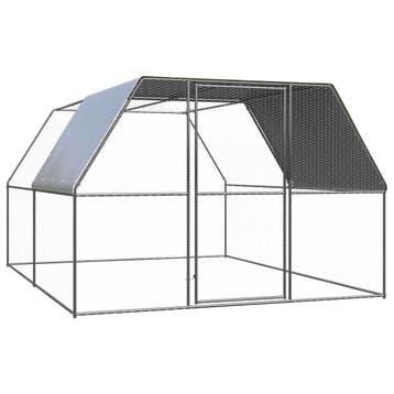 vidaXL Kippenhok 3x4x2 m gegalvaniseerd staal, Verzenden