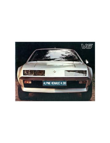 1978 ALPINE A310 V6 BROCHURE NEDERLANDS