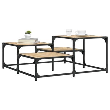 vidaXL Salontafel 87,5x87,5x40 cm bewerkt hout sonoma, Huis en Inrichting, Tafels | Salontafels, Verzenden, Nieuw