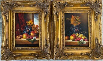 Warren Lear (XX) - Still life of autumnal fruit, A pair