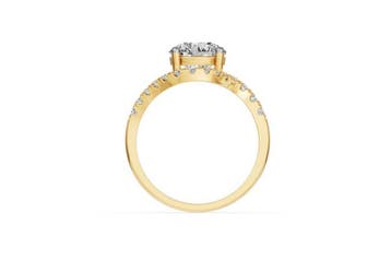 Bague - 14 carats Or jaune - 2.45ct. tw. Diamant (Cultivé en