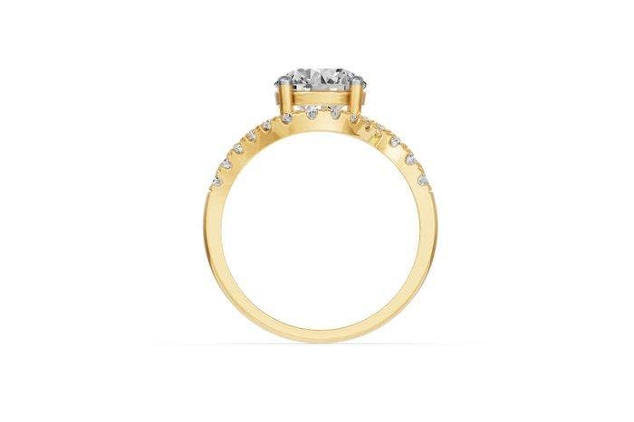 Bague - 14 carats Or jaune - 2.45ct. tw. Diamant (Cultivé en, Bijoux, Sacs & Beauté, Bagues