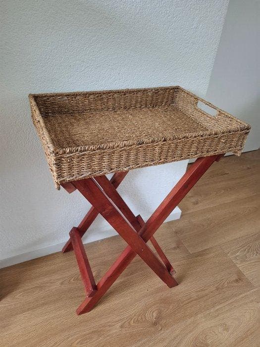 Table dappoint - Bois, roseau - Butlertray, Antiquités & Art, Curiosités & Brocante