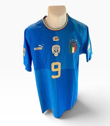 Italy National Team - Scamacca - Voetbalshirt, Nieuw
