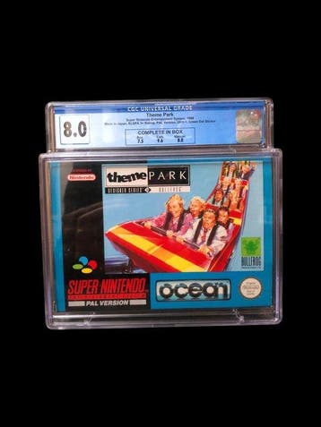 Nintendo - Snes - Theme Park 1996 (CIB) CGC 8.0 [Super, Nieuw