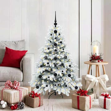 vidaXL Kunstkerstboom met 150 LED met standaard Wit 120 cm, Verzenden