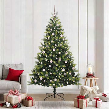 vidaXL Kunstmatige Scharnierende Kerstboom 300 LEDs Groen, Verzenden