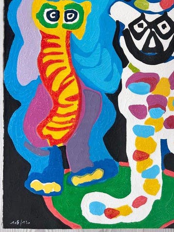 Karel Appel (1921-2006) - Ils Sont de la Famille, Antiquités & Art