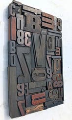 Drukblokken - Compositie van antieke XL-typografische