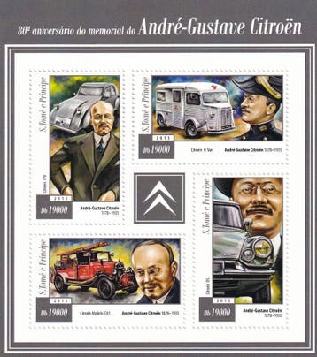 S.Tome et Principe - 2015 - AG Citroën - Postfris, Timbres & Monnaies, Verzenden
