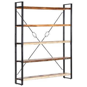 vidaXL Boekenkast met 5 schappen 140x30x180 cm massief, Verzenden