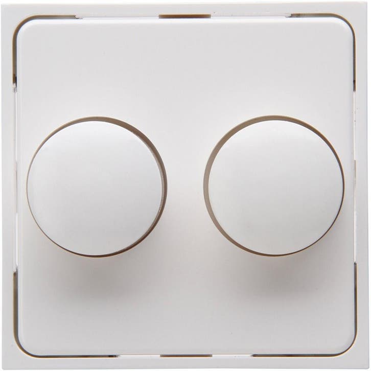 KOPP Athenis HK07 afdekplaat duo dimmer glanzend wit, Doe-het-zelf en Bouw, Elektriciteit en Kabels, Nieuw, Verzenden