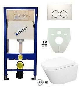 Geberit UP 100 Vesta Rimless wc+zitt.+ Delta 21 wit, Ophalen of Verzenden
