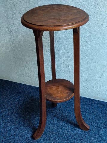Bijzettafel - Eik - Art Deco planten tafel