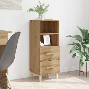 vidaXL Dressoir artisanaal eikenkleurig 34 x 34,5 x 90 cm, Verzenden, Nieuw