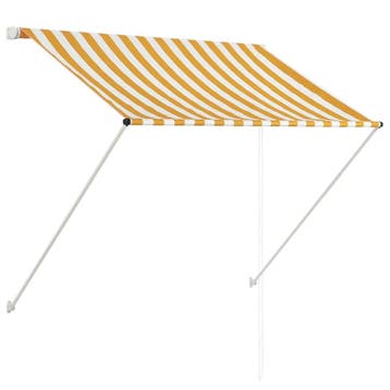 Uittrekbare luifel geel/wit - Tweede kansje, OP=OP!, Verzenden, Nieuw, Minder dan 250 cm, Uitvalscherm