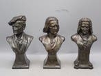 Buste, Three composers - 16.8 cm - Zinklegering