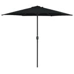 vidaXL Parasol met aluminium paal 270x246 cm zwart, Tuin en Terras, Verzenden, Nieuw
